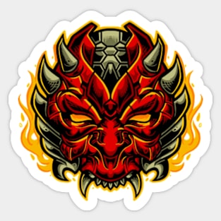 Red Mask Ronin Samurai Sticker